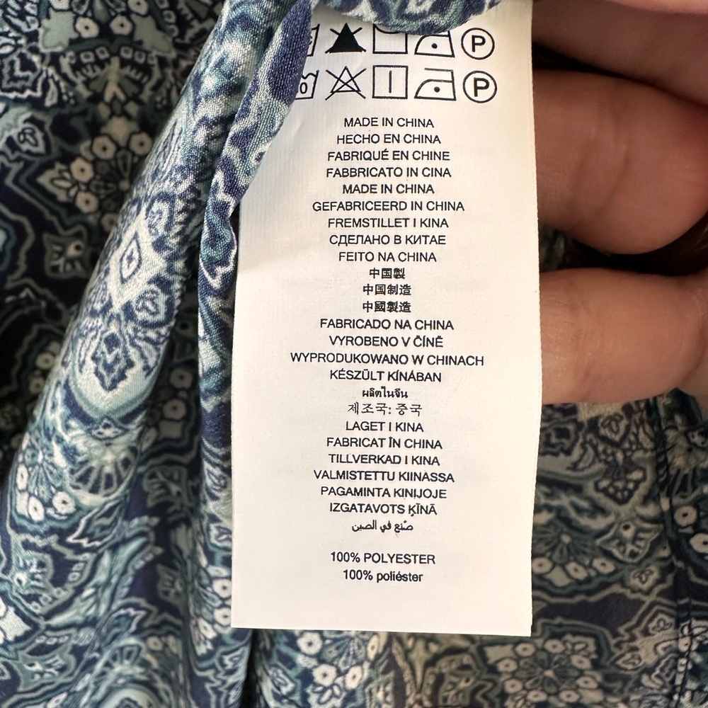 Michael Kors Blue Patterned Blouse - Picture 5 of 12